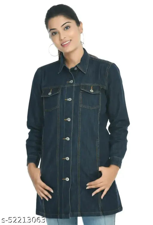 Women Denim Long Shirt