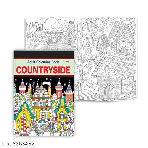 Countryside - Adult Colouring Book : Coloring book for stress relief  Adult coloring book with countryside themes  Mindfulness art coloring book