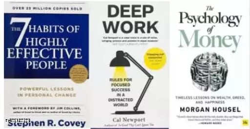 The 7 Habits Of Highly Effective People+ Deep Work+ The Psychology of Money (3 books combo) (english  paperback)