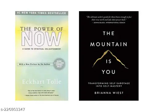 THE POWER OF NOW  BY ECKHART TOLLE + THE MOUNTAIN IS YOU BY BRIANNA WIEST