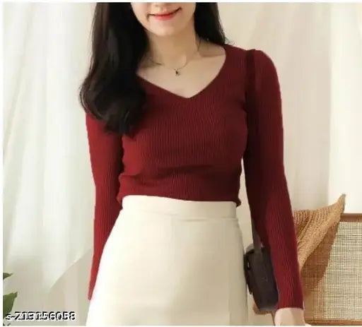 V Neck Full Sleeve Top
