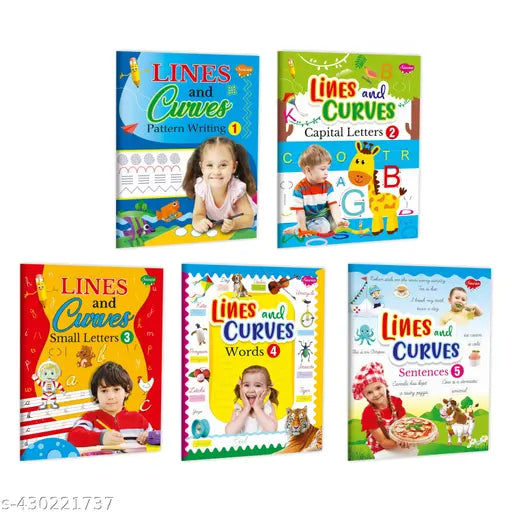 Collection of 5 activity Books for kids : Art and craft books for kids  Activity books for kids  Cursive writing books for kids  English activity books for kids - Set of 5 book for kids