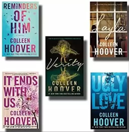 Ugly Love + It Ends With Us + Verity + Layla + Reminder Of Him  (Paperback  Colleen Hoover (Author)) (SET OF 5 BOOKS)