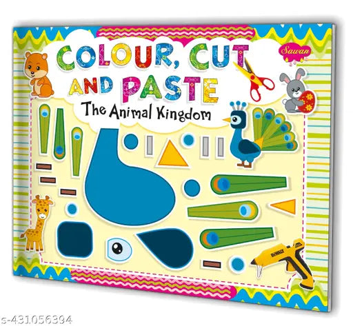The Animal Kingdom book for kids : Children learning activity book  Cut and paste books  Colouring book for kids (Paperback)