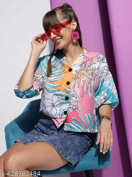 Women's Tropical Printed New Trendy Shirt