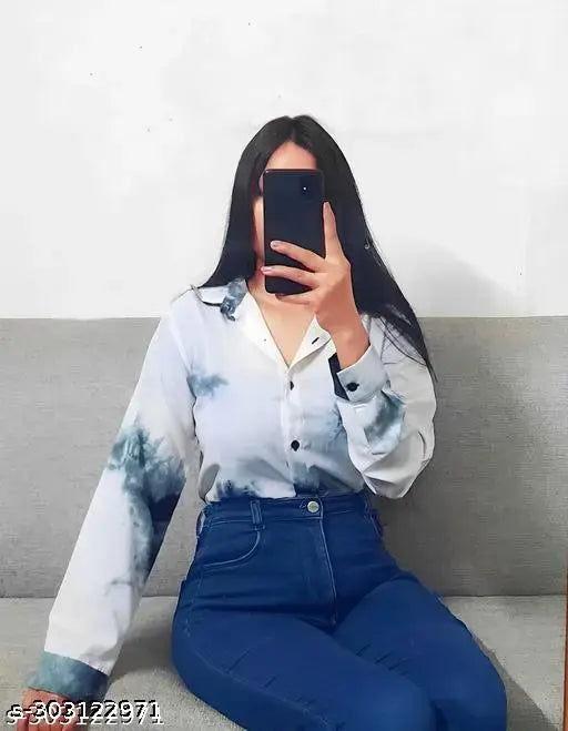 Women Stylish Tie & Dye Chic Shirt / Top Style Shirt Full Sleeve for Women