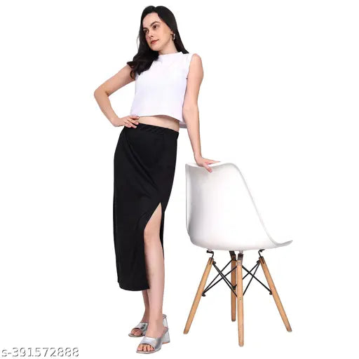 Woman High Waist Polyester Skirt