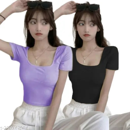Combo Short sleeve Trendy Sensational Women Tops & Tunics