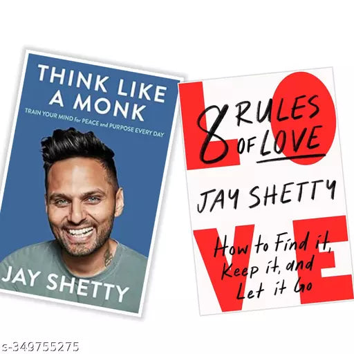 SET OF 2 BOOKS - THINK LIKE MONK +8 RULES OF LOVE - Paperback