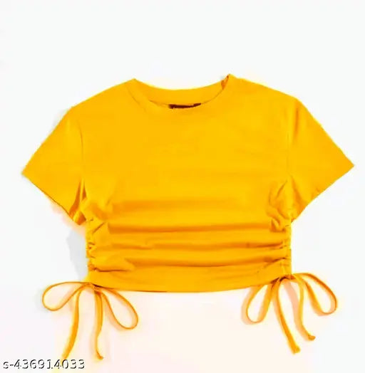 Side Dori Short Sleeve Fashionable Top For Woman