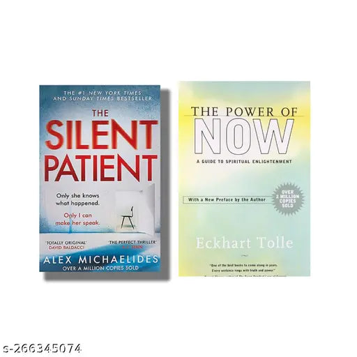 SILENT PATIENT BY ALEX MICHAELIDES +  THE POWER OF NOW  BY ECKHART TOLLE
