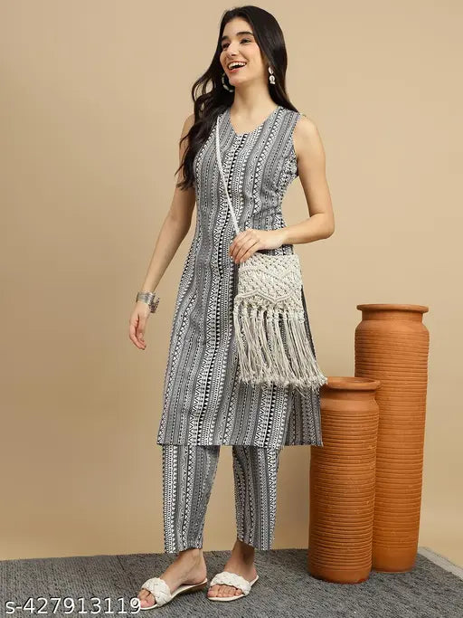 Women's Poly Rayon Kurta and Pant set