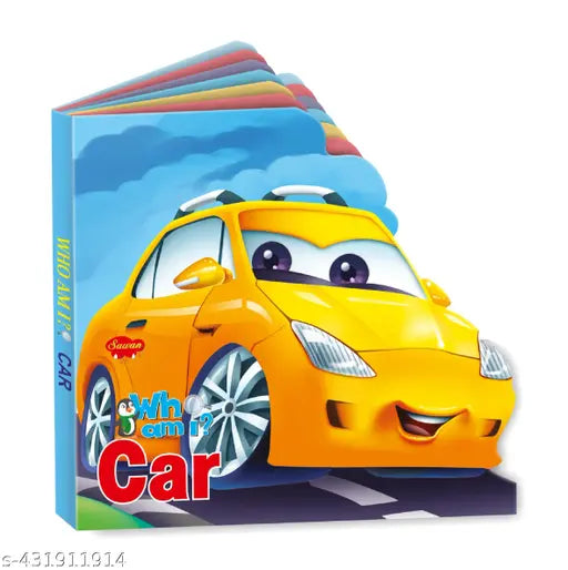 Car die cut board book for kids : Learning book for kids  Educational board books  Die cut board book for kids.