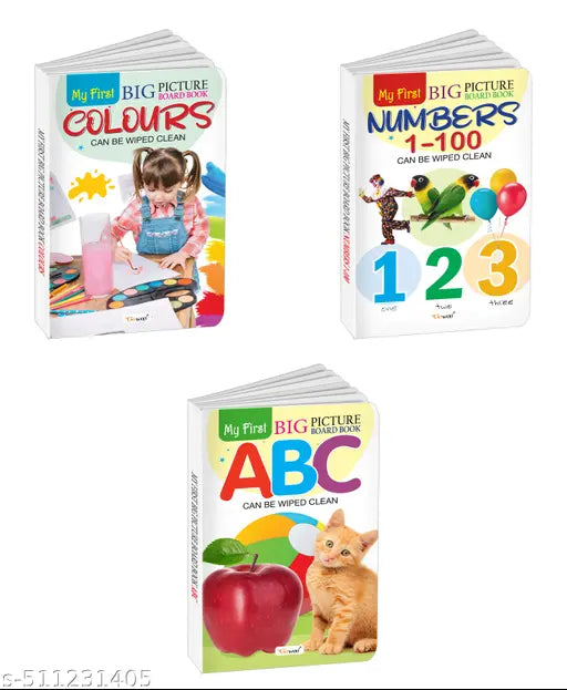 My First Big Picture Board Book ABC  Numbers 1-100 and Colours : Interactive board books for toddlers  Board books for early learners  Developmental board books for toddlers - Pack of 3 board books