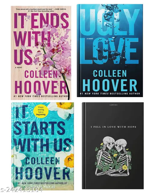 IT END WITH US BY COLLEEN HOOVER  + IT STARTS WITH US BY COLLEEN HOOVER  + UGLY LOVE   BY COLLEEN HOOVER  + I FELL IN LOVE WITH HOPE BY LANCALI