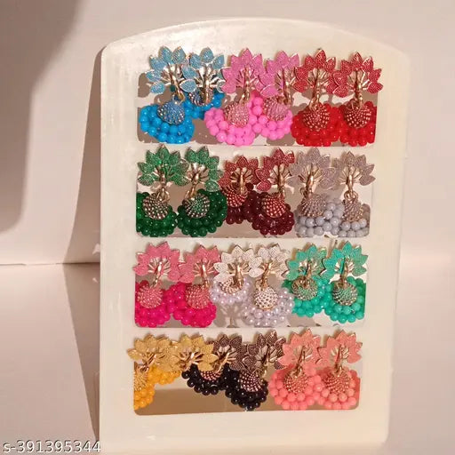 Jumki Earrings Combo (Pack Of 12)