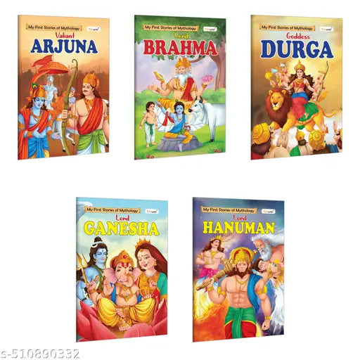 Storybook for kids - Arjun  Brahma  Durga  Ganesha and Hanuman : Interactive learning books for toddlers  Classic children’s mythology  Kids mythology picture books - Pack of 5 books