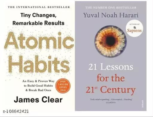 Atomic Habits: The life-changing million copy bestseller+21 Lessons for the 21st Century(Set of 2books)