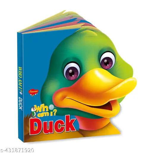 Duck 'Who Am I' Die-Cut Shape Board-Book : Educational book for kids  Board book for kids  Learning book for kids