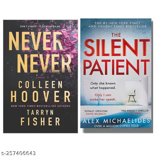 NEVER NEVER  BY COLLEEN HOOVER + SILENT PATIENT BY ALEX MICHAELIDES