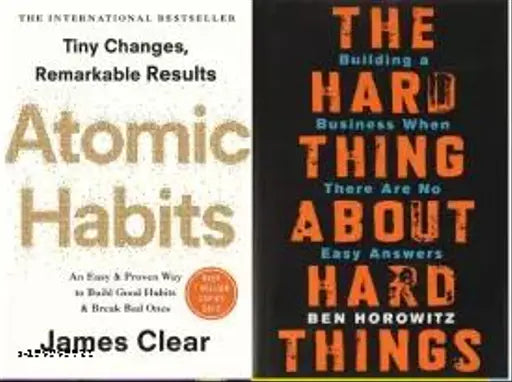 Atomic Habits+ The Hard Thing About Hard Things (2 BOOKS COMBO) (ENGLISH  PAPERBACK)