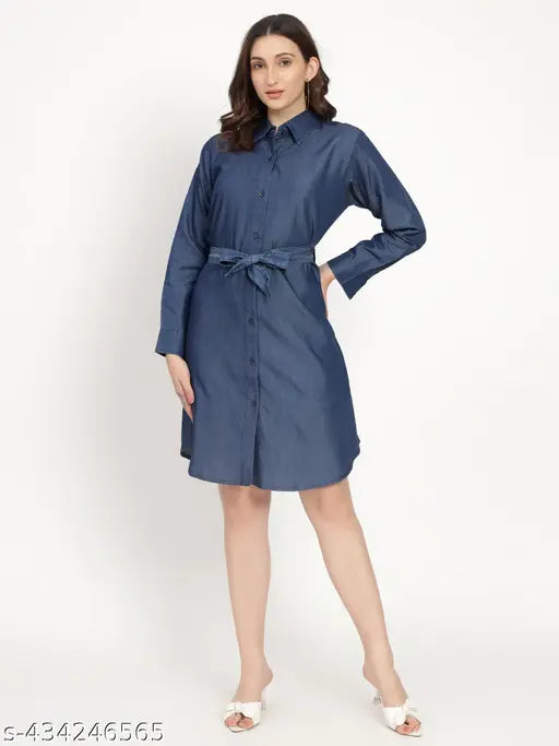 Woman denim dress