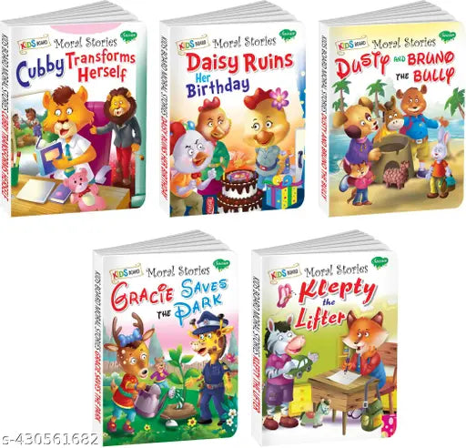 ABC  Numbers  Vehicles  Wild Animals and Fruits Board books for kids : Board book for kids  Leaning board book for kids  Educational board books for kids - Set of 5 board books for kids