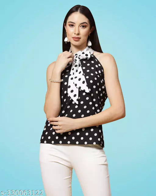 New Printed Crepe Western Wear Top