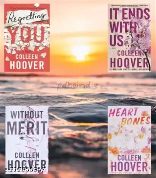 Regretting You + It Ends With Us + Without Merit + Heart Bones Collen Hoover Books  (Paperback  Collen Hover) (SET OF 4 BOOKS)
