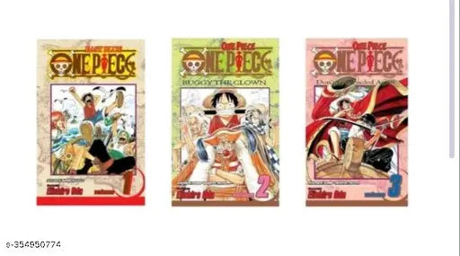 One Piece Manga Volume-1  2  & 3 (English  Paperback  Eiichiro Oda)