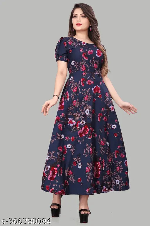 Blue Color Maxi Dress