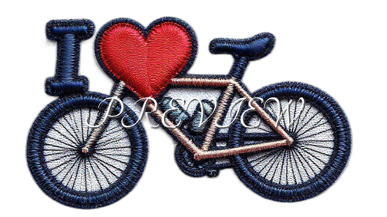 I Love Cycling Style#1 Digital Image | 300 DPI Printable Art | Print on Demand Images | 3D Embroidered Style