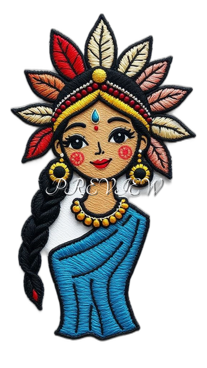Indian Lady Style#8 Digital Image Download | 300 DPI Printable Art | Print on Demand Images | Instant Download