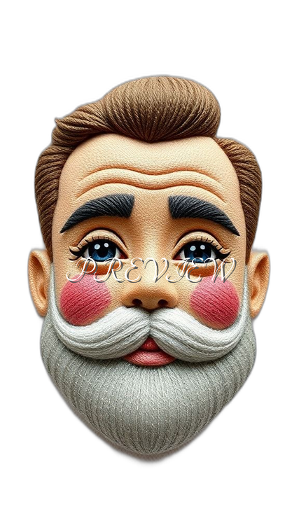 Man's Face Style#2 Digital Image Download | 300 DPI Printable Art | Print on Demand Images
