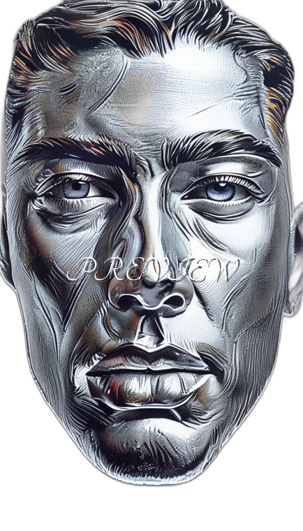 Man's Face Style#5 Digital Image Download | 300 DPI Printable Art | Print on Demand Images