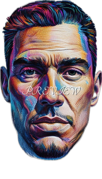 Man's Face Style#9 Digital Image Download | 300 DPI Printable Art | Print on Demand Images