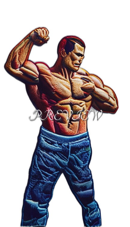 Muscle Man Style#3 Digital Image Download | 300 DPI Printable Art | Print on Demand Images | Instant Download