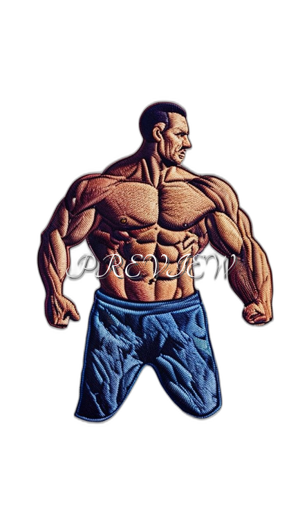 Muscle Man Style#6 Digital Image Download | 300 DPI Printable Art | Print on Demand Images | Instant Download