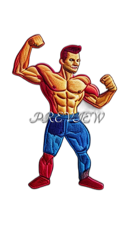 Muscle Man Style#9 Digital Image Download | 300 DPI Printable Art | Print on Demand Images | Instant Download