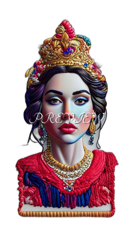 Queen Style#8 Digital Image Download | 300 DPI Printable Art | Print on Demand Images | Instant Download