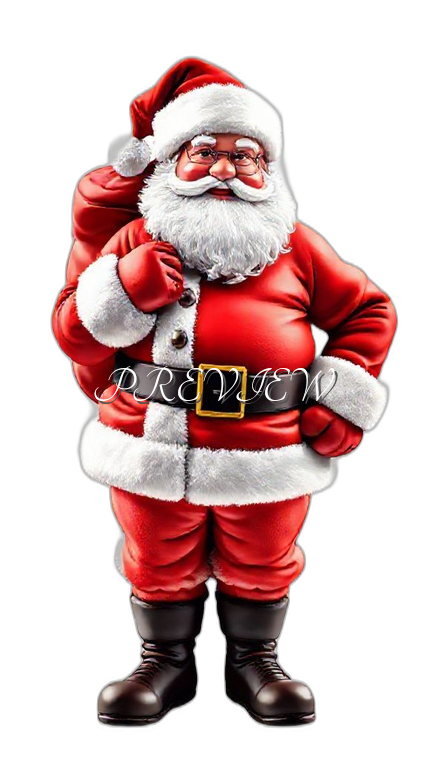 Christmas Santaclaus Style#3 Digital Image | 300 DPI Printable Art | Print on Demand Images