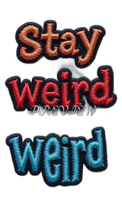 Stay Weird Style#1 Digital Image Download | 300 DPI Printable Art | Print on Demand Images | Instant Download