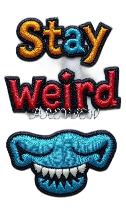 Stay Weird Style#5 Digital Image Download | 300 DPI Printable Art | Print on Demand Images | Instant Download