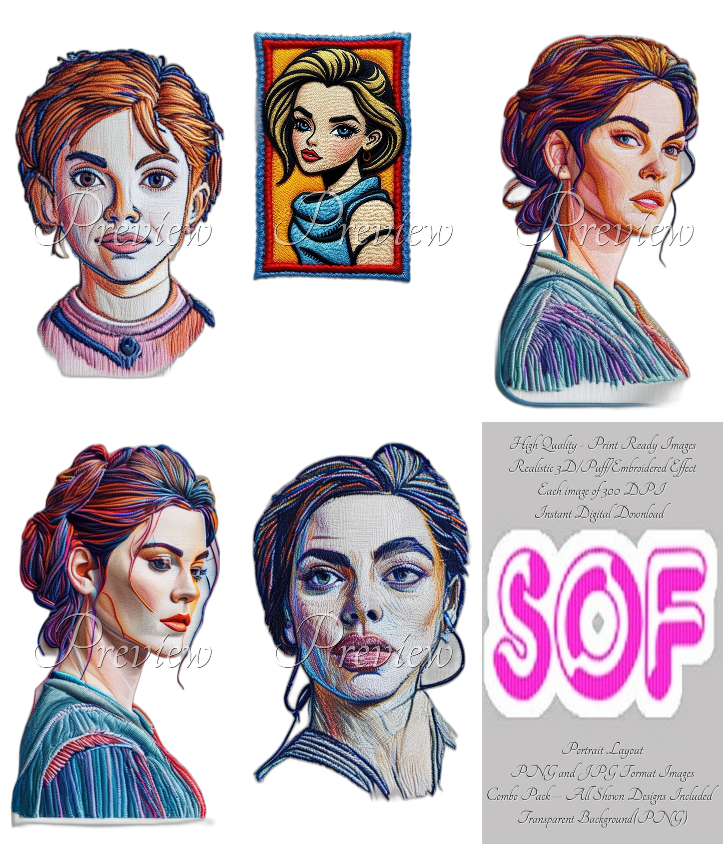 Amazing Woman Style#1 Theme Pack of Buy 1 Get 4 Free Digital Images – 300 DPI Printable Art | Ready to Print | Print on Demand Image | Instant Download