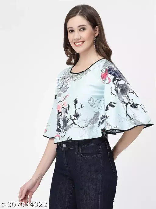 Women printed crop top  multicolor crop top for women  crop top for jeans  top under 199