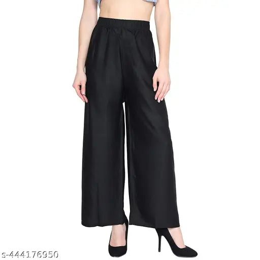 HF plain black palazzo