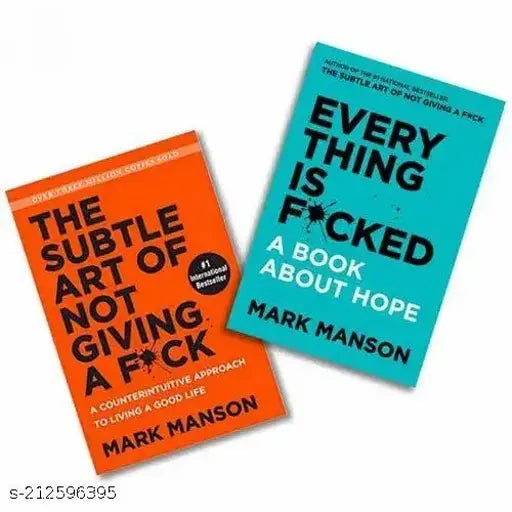 THE SUBTLE ART OF NOT GIVING A F*CK BY MARK MANSON+EVERY THING IS  FUCKED BY MARK MANSON^^