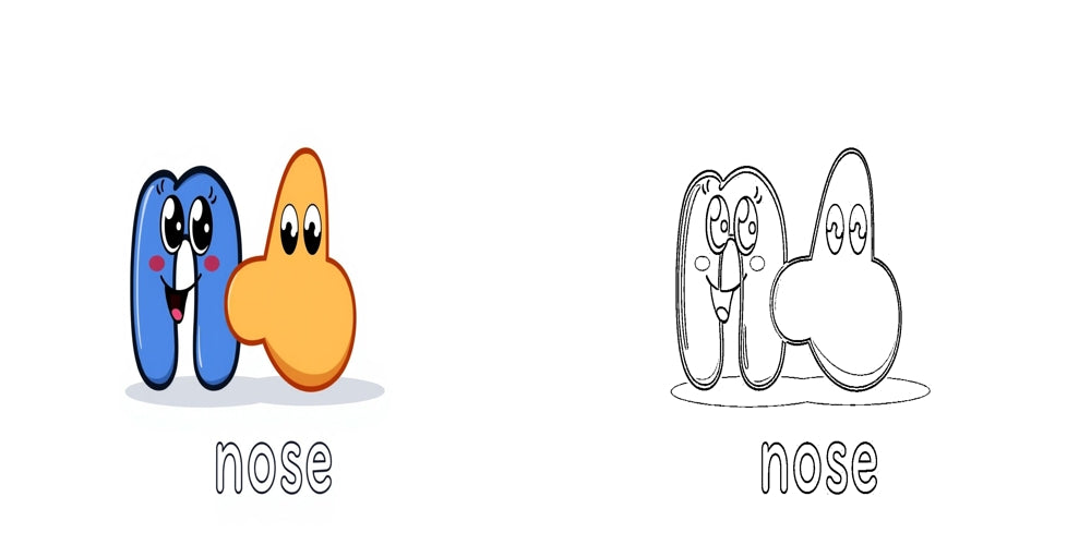 Alphabet a-z  (Small Case) Coloring Book with Reference Colored Pages (Printable PDF)