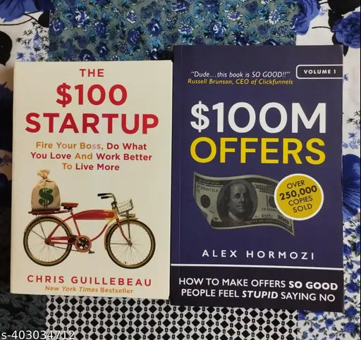 Best Combo Of 2 Book :- The $ 100 Startup  + $ 100 M Offers (English  Paperback  Chris Gaillebeau   Alex Hormozi)
