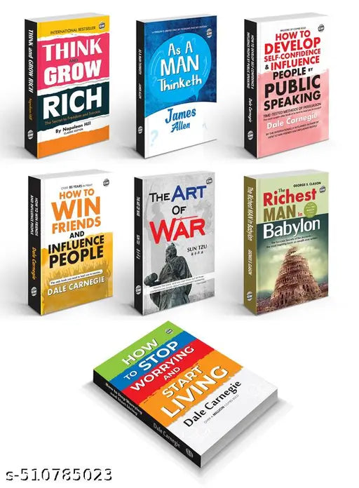 The Ultimate Motivational Gift Set : Think & Grow Rich  The Art of War  How to Win Friends & More Classic English Novel - Timeless Masterpieces Novel for Success